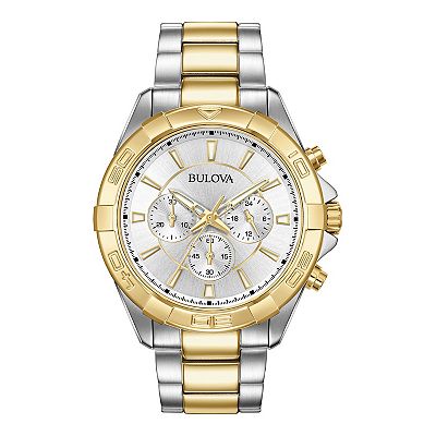 Bulova Men s Two Tone Chronograph Watch 98A221