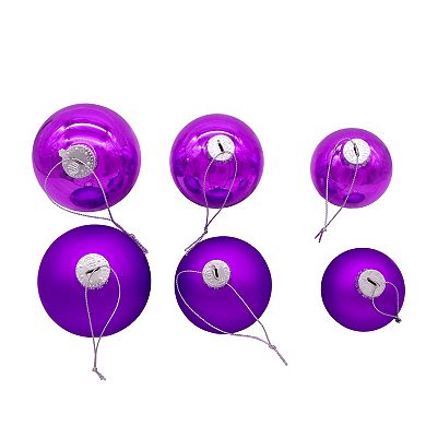 Kurt Adler Purple Balls Christmas Ornaments 20-piece Set