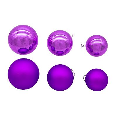 Kurt Adler Purple Balls Christmas Ornaments 20-piece Set