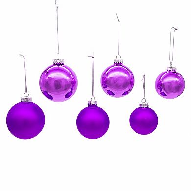 Kurt Adler Purple Balls Christmas Ornaments 20-piece Set