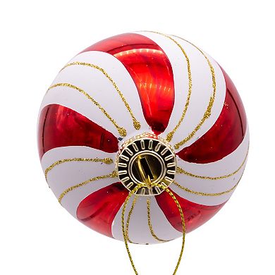 Kurt Adler Gold, Red & White Glass Ball Christmas Ornaments 6-piece Set