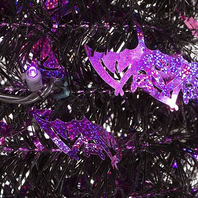 Kurt Adler 5.5-ft. Pre-Lit Purple & Black Collapsible Artificial Tree