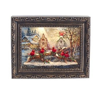 Musical Water Cardinals Frame Wall Decor