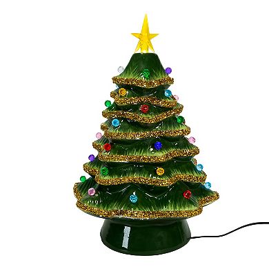 Light-Up Glitter Christmas Tree Table Decor