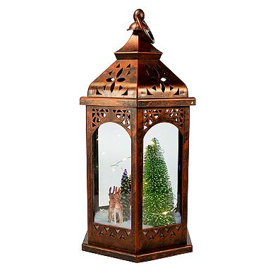 Light-Up Santa Lantern Christmas Table Decor