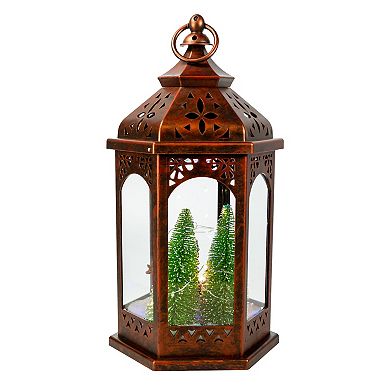 Light-Up Santa Lantern Christmas Table Decor