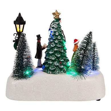 Light-Up Musical Christmas Caroling Scene Table Decor