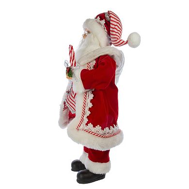 Kurt Adler Kringle Klaus Peppermint Santa Christmas Floor Decor