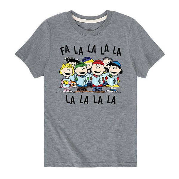Boys 820 Peanuts Christmas Carols Fa La Graphic Tee
