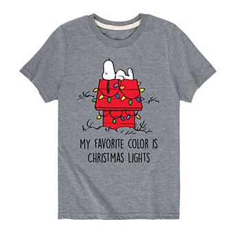 Boys 8-20 Peanuts Christmas Lights Graphic Tee