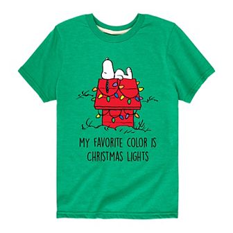 Boys 8-20 Peanuts Christmas Lights Graphic Tee