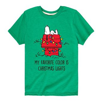 Boys 8-20 Peanuts Christmas Lights Graphic Tee