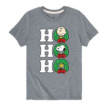 Boys 8-20 Peanuts Christmas Wreath Graphic Tee