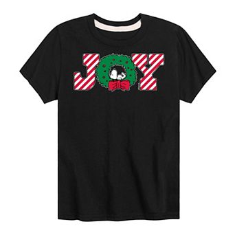 Boys 8-20 Peanuts Christmas Joy Wreath Graphic Tee