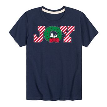 Boys 8-20 Peanuts Christmas Joy Wreath Graphic Tee