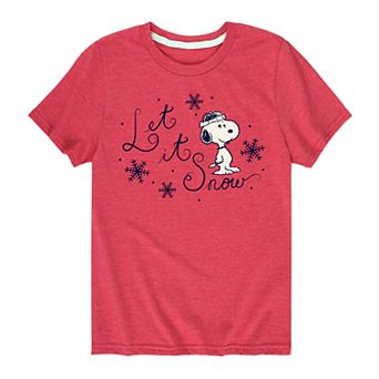 Boys 8-20 Peanuts Let It Snow Snoopy Tee
