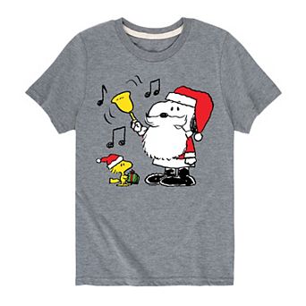 Boys 8-20 Peanuts Snoopy Santa Bell Tee