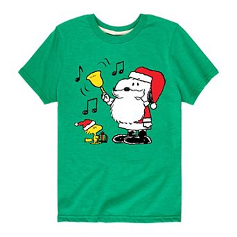 Boys 8-20 Peanuts Snoopy Santa Bell Tee
