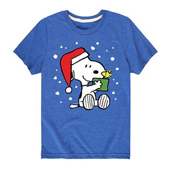 Boys 8-20 Peanuts Christmas Present Tee
