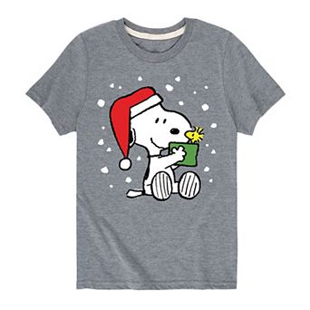 Boys 8-20 Peanuts Christmas Present Tee