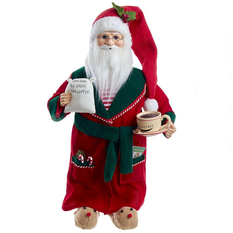 37495242 Kringle Klaus Santa & Coffee Christmas Floor Decor sku 37495242