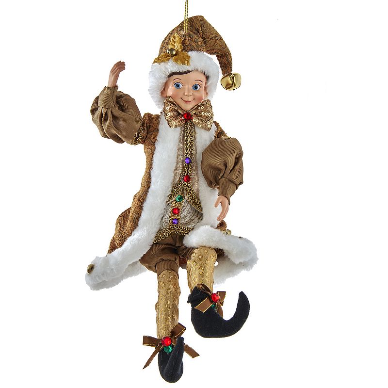 47800675 Kringle Klaus Fortune Gold Elf Christmas Ornament, sku 47800675