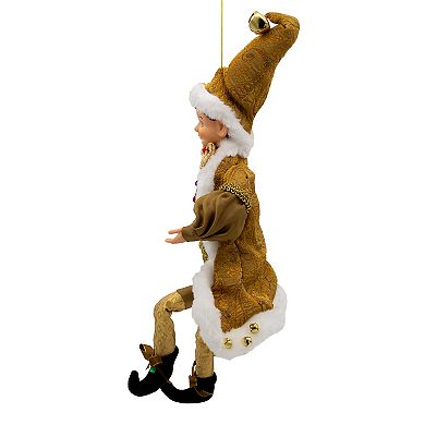 Kringle Klaus Fortune Gold Elf Christmas Ornament