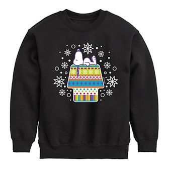 Boys 8-20 Peanuts Scandinavian House Crew Fleece Sweatshirt