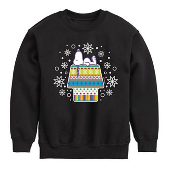 Boys 8-20 Peanuts Scandinavian House Crew Fleece Sweatshirt