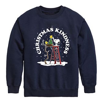 Boys 8-20 Peanuts Christmas Kindness Crew Fleece Sweatshirt
