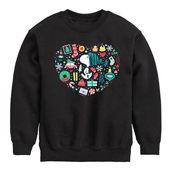 Boys 8-20 Peanuts Snoopy Holiday Crew Fleece Sweatshirt