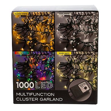 Kurt Adler 480-Light Connectable LED Cluster String Light Garland