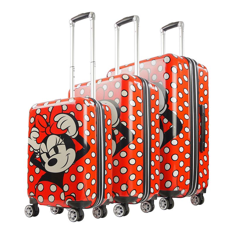 ful Disneys Minnie Mouse Printed Polka Dot II 3-Piece Hardside Spinner Lug