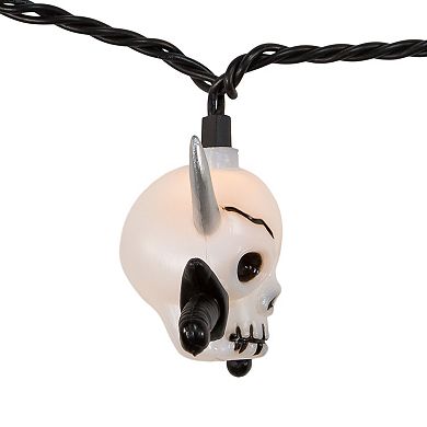 Kurt Adler 10-Light Skull & Silver Sword Halloween Light Set