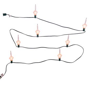 7-Light Silver Glitter Diamond Bubble String Light Set