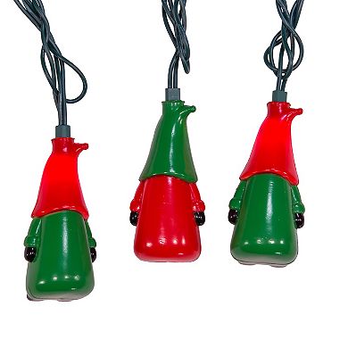 UL 10-Light Red & Green Gnome String Light Set
