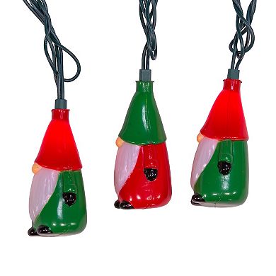 UL 10-Light Red & Green Gnome String Light Set