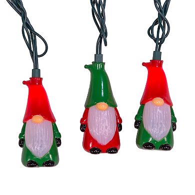 UL 10-Light Red & Green Gnome String Light Set