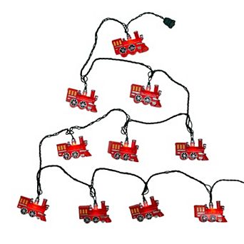 UL 10-Light Red Train String Light Set