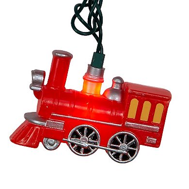 UL 10-Light Red Train String Light Set