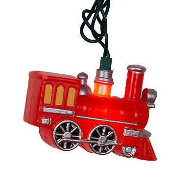 UL 10-Light Red Train String Light Set