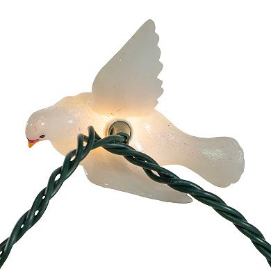 UL 10-Light Glitter Dove String Light Set