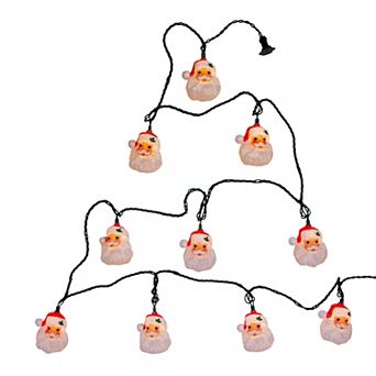 UL 10-Light Santa Head String Light Set