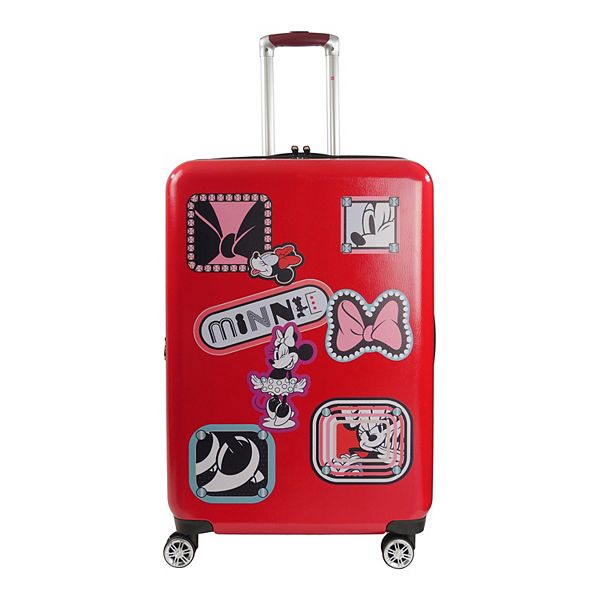 Disney Ful Minnie Mouse Patch 25 in spinner luggage, Red