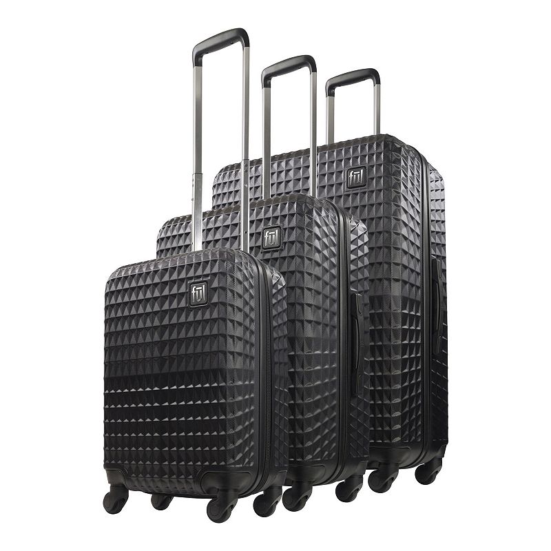 76880232 ful Geo 3-Piece Hardside Spinner Luggage Set, Blac sku 76880232