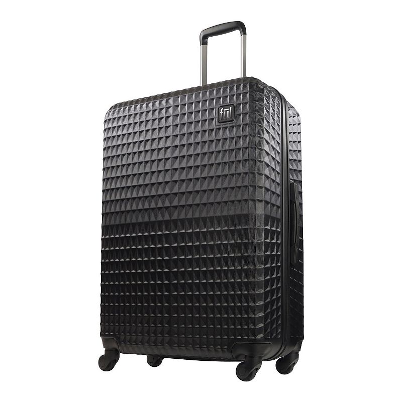 ful Geo Hardside Spinner Luggage, Black, 26 INCH