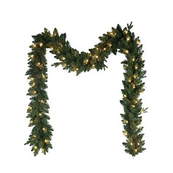 Pre-Lit 9-ft. Warm White LED Jackson Pine Artificial Garland