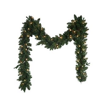 9-ft. Pre-Lit Clear Jackson Pine Artificial Garland