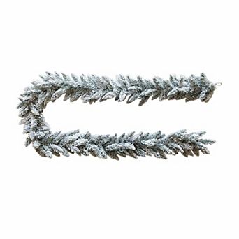 Flocked 9-ft. Artificial Pine Garland
