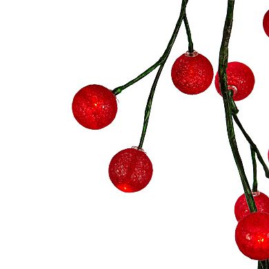 48-Light LED Green Red Ball Garland